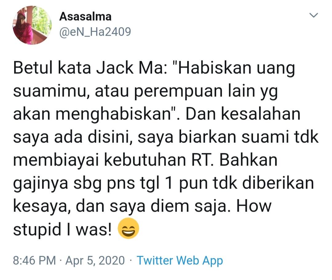 Habiskan Uang Suamimu Sebelum Perempuan Lain yang Menghabiskannya