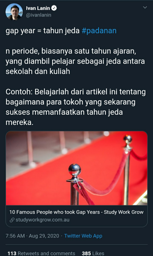 Menunda Kuliah/Kerja Bukan Berarti Menganggur, Sampaikan Pesan Ini ke Teman-Temanmu