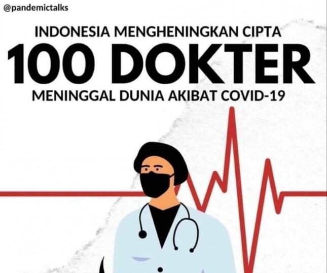 Indonesia Berduka!Berikut Daftar 100 Dokter Pejuang Kemanusiaan Gugur Akibat Covid-19