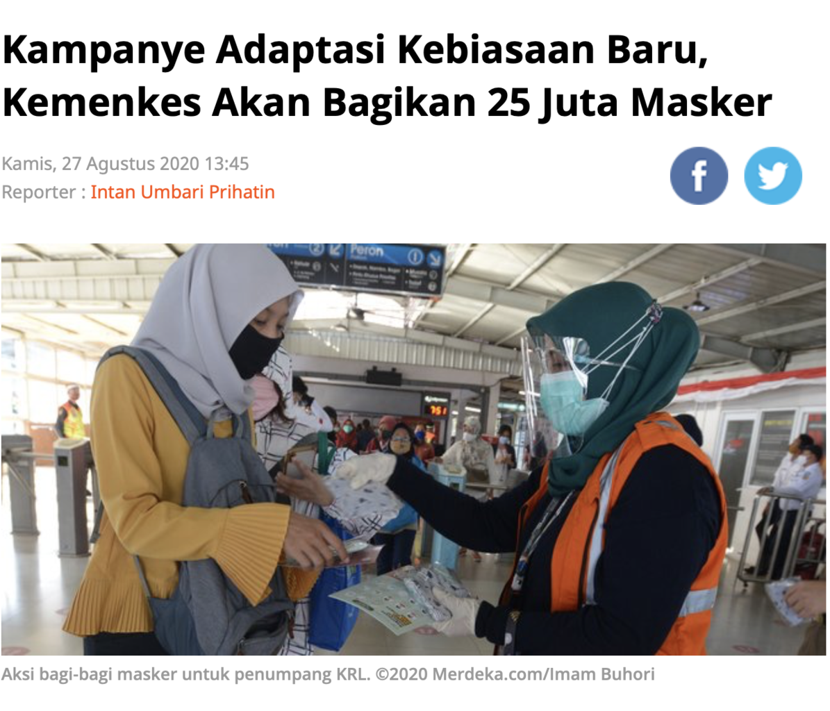 Beradaptasi Pakai Masker Dimana Saja yang Menjadikan Hal Biasa