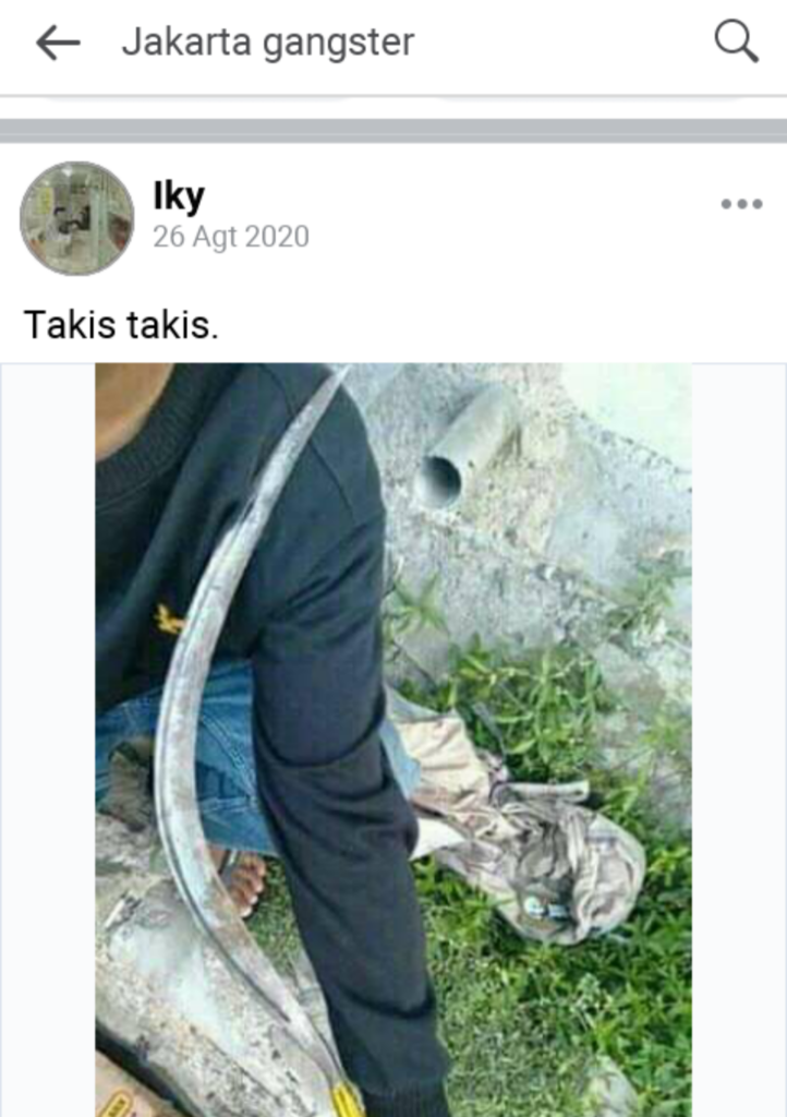Gengster mulai eksis di group facebokk