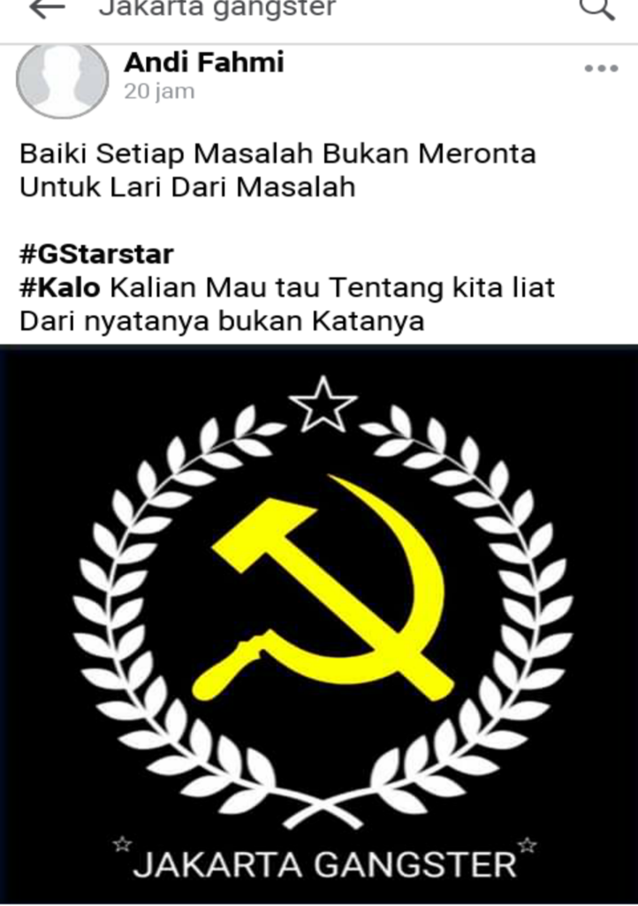 Gengster mulai eksis di group facebokk