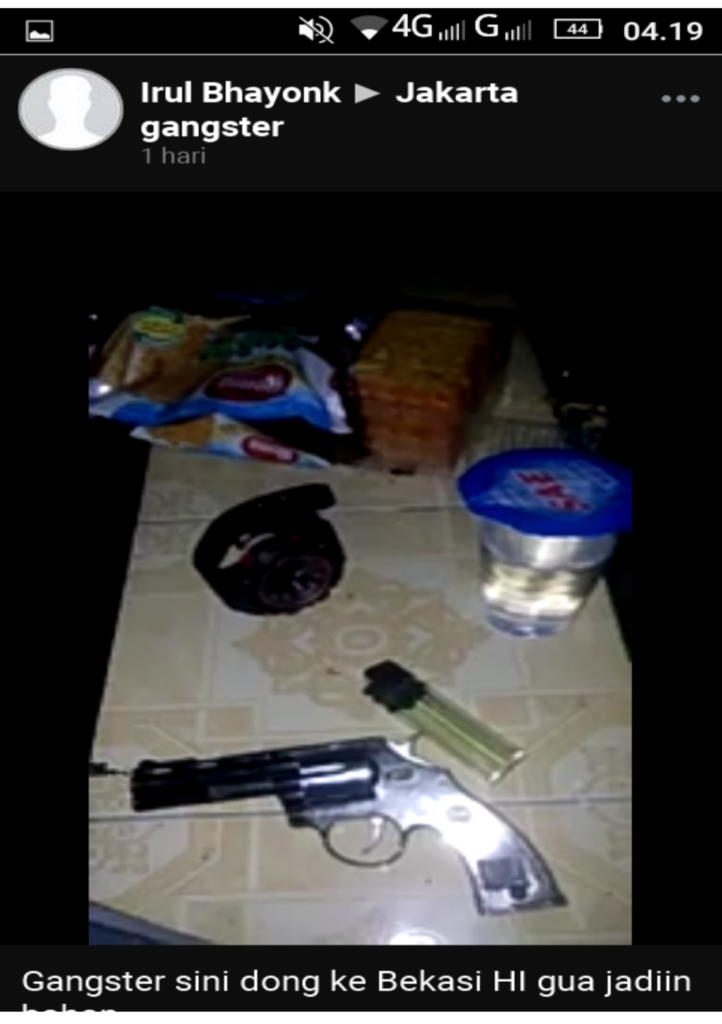 Gengster mulai eksis di group facebokk