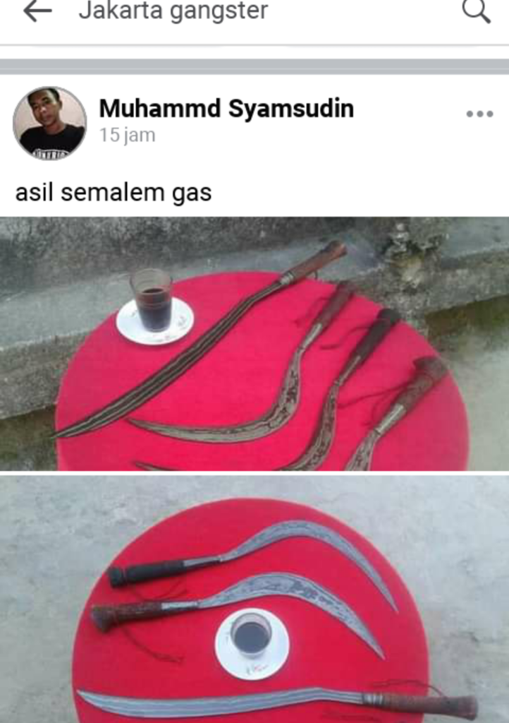 Gengster mulai eksis di group facebokk