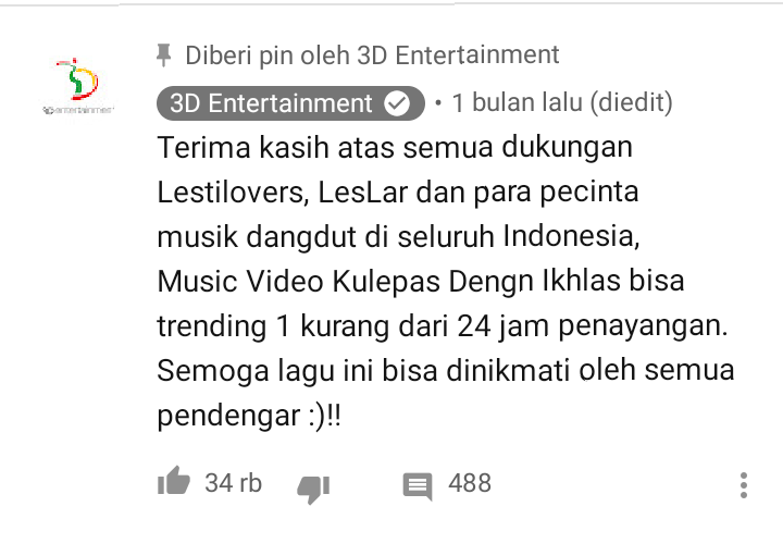 Wow! Lagu Lesty Kejora Menjadi Trending Youtube Mengalahkan Lagu Baru Agnes Monica