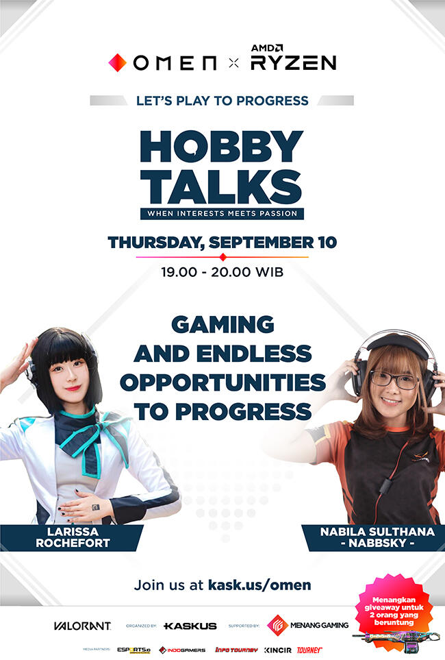 Hobby Talks Special Edition bareng OMEN X AMD Ryzen, Bakal Undang Nabsky &amp; Larissa