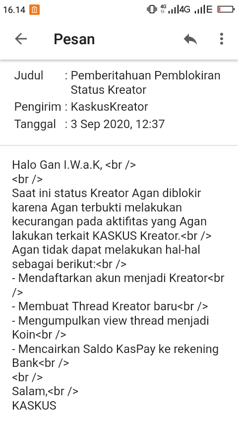 Soal Pembatasan Kaskus Kreator