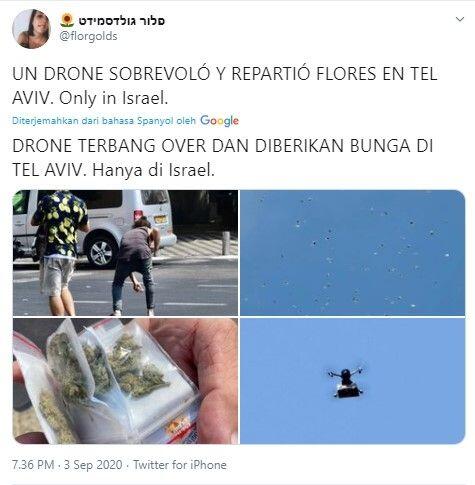 Hujan Ganja di Langit Israel, Warga Berebutan di Tengah Jalan
