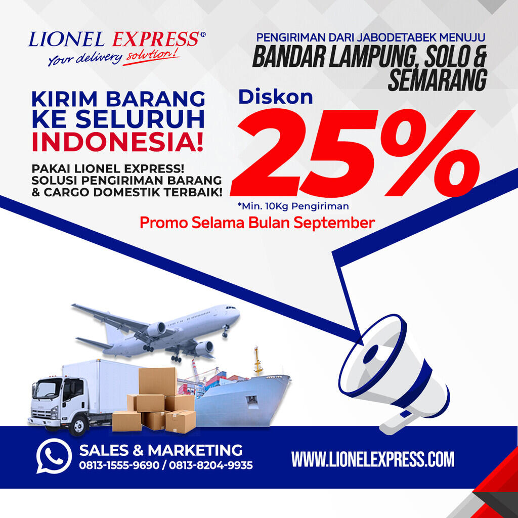 Promo Diskon Pengiriman Barang! 10% hingga 25% Selama Bulan September!