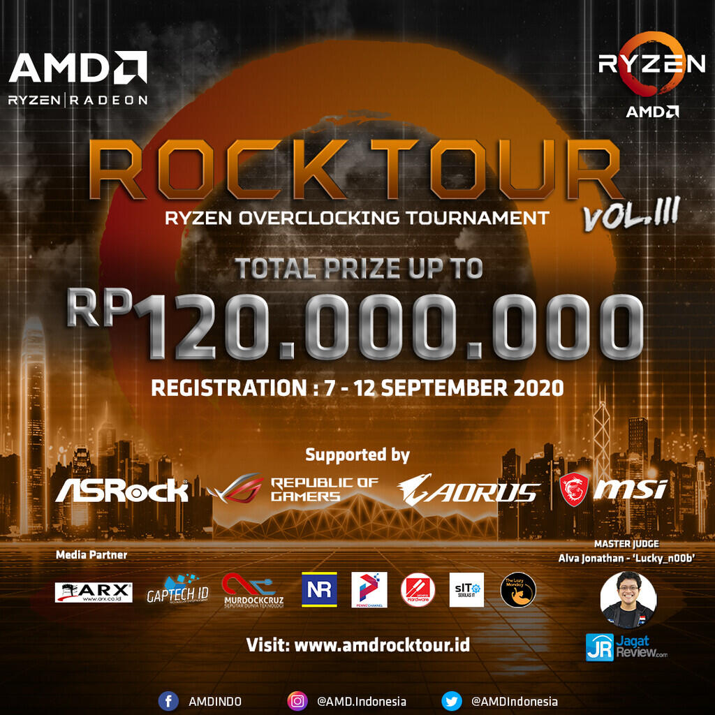 AMD ROCK TOUR VOL. 3! Kompetisi Overclocking Online Berhadiah 120 Juta Rupiah!