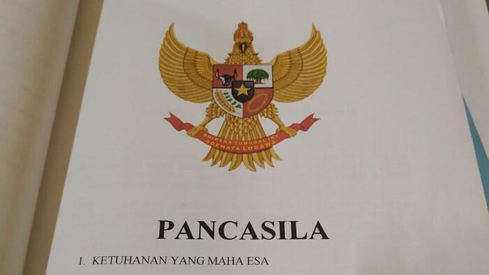 Penampakan Lambang Pancasila yang Diubah Paguyuban di Garut