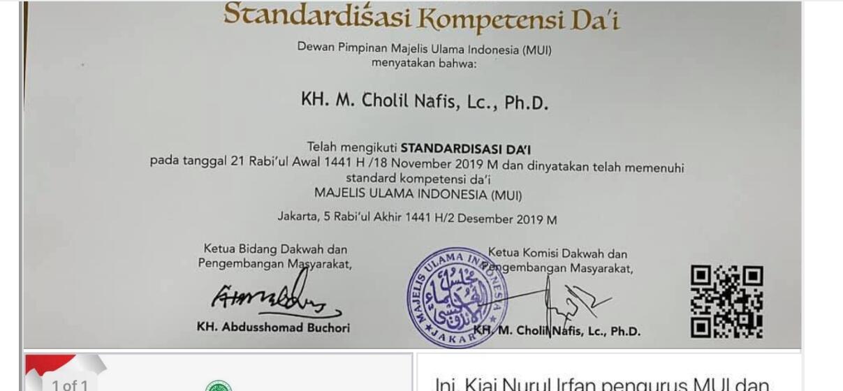 Ustaz Das’ad hingga Cholil Nafis Punya Sertifikat Da’i,DS:Mana Punya Novel&amp; Tengkuzul