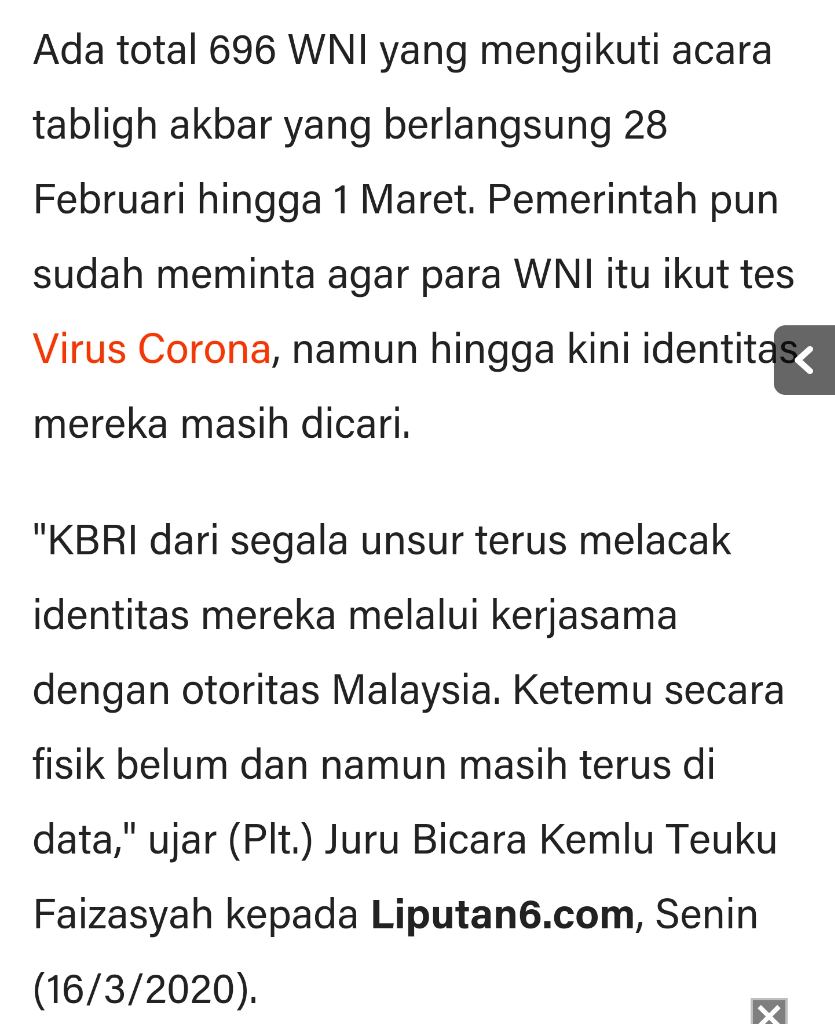 Malingsia Tutup Pintu Masuk Warga 23 Negara, Salah Satunya Termasuk Indonesia