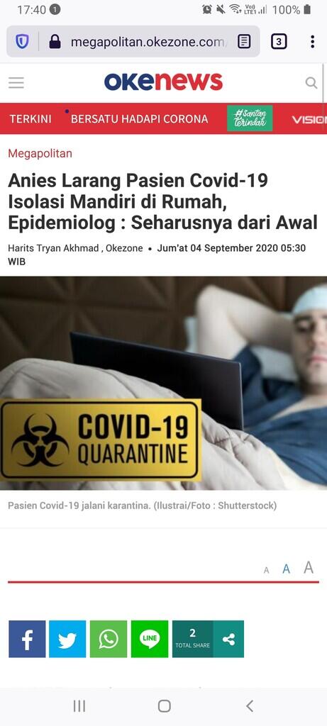 Angka Positivity Rate Corona 13% Lebih, Anies Akui Kondisi jakarta Mengkhawatirkan