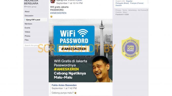 Password Wifi Gratis di Jakarta #ANIESKEREN