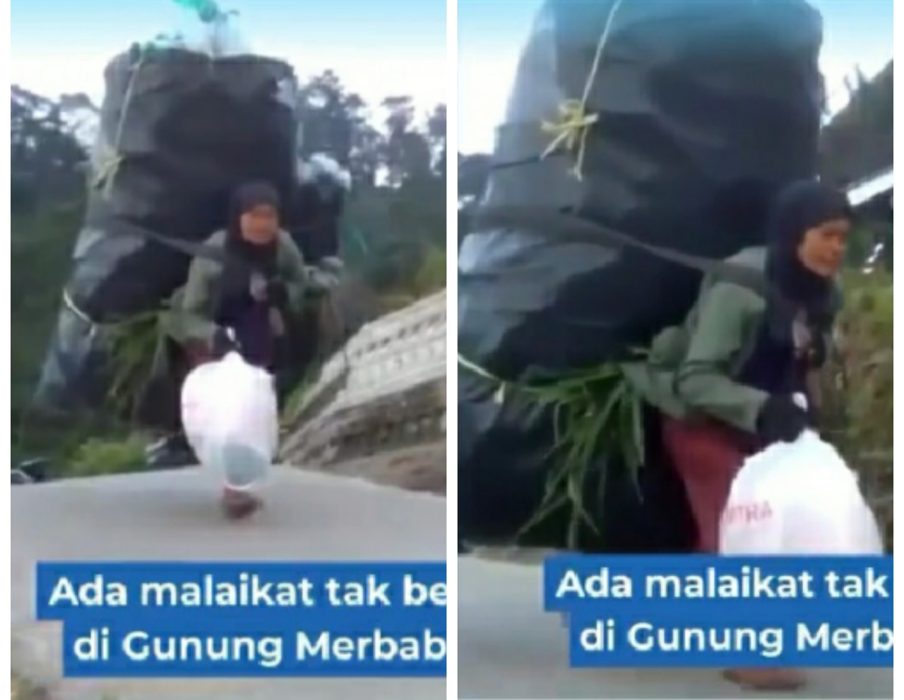 Inspiratif! Wanita Usia 63 Tahun Naik Turun Gunung Untuk Memungut Sampah di Merbabu