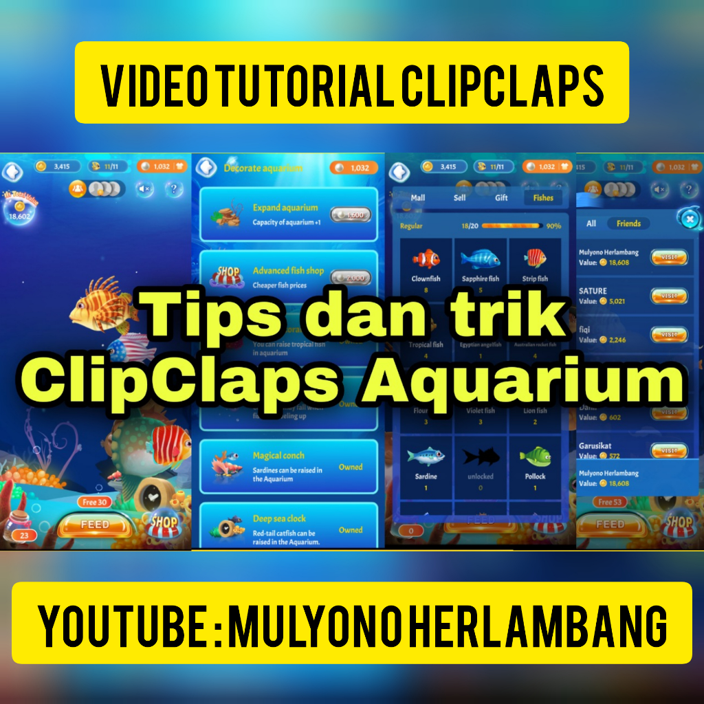 TIPS DAN TRIK BERMAIN CLIPCLAPS AQUARIUM TERBARU