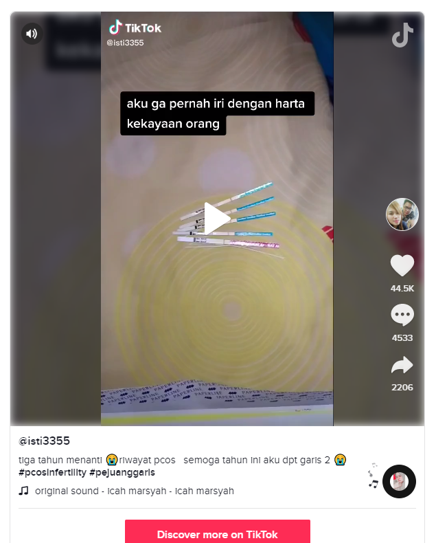 Bikin Ikutan Mewek, Viral Curhatan Seorang Istri yang Tak Kunjung Dapat Momongan