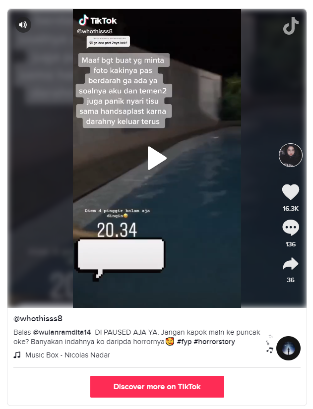 Merinding! Cewek Ini Cerita Kakinya Alami Luka Secara Misterius saat Renang