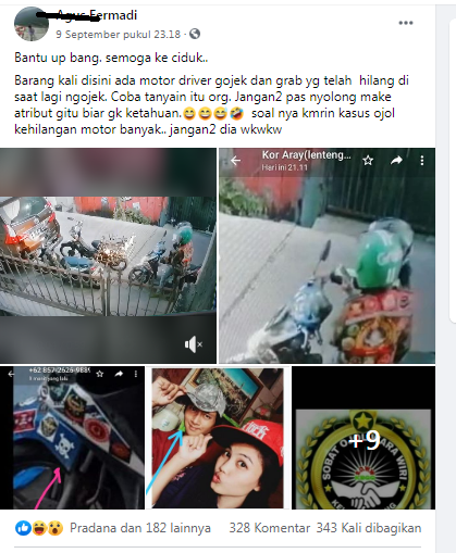 Ketika Aksi Maling Motor Cuma Berakhir Diatas Materai