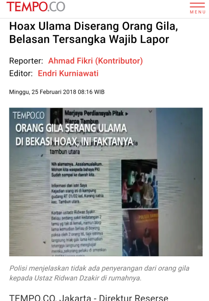 Eko: Penusuk SAJ Belum Tentu Gila, yang Gila Mereka yang Mengaitkannya dengan PKI