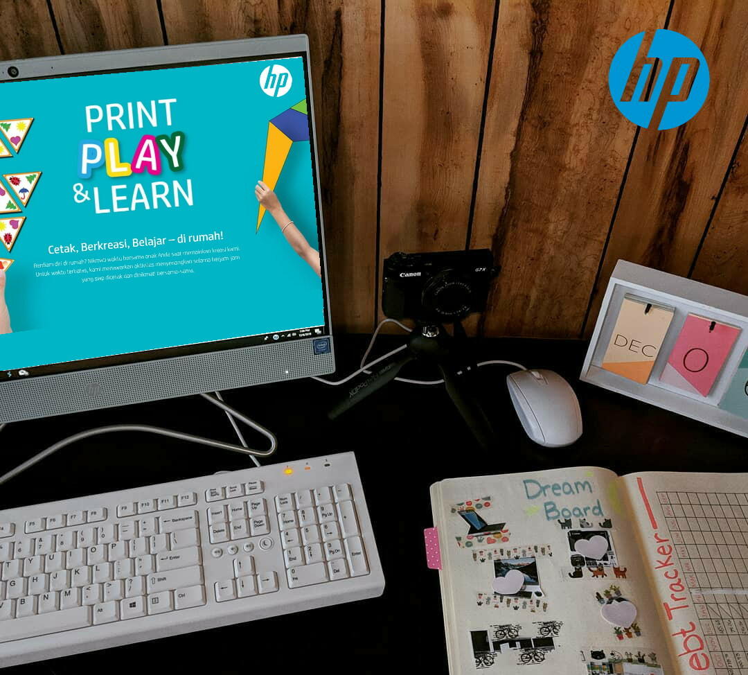 Belajar #DirumahAja Lebih Fun Dengan HP All-In-One PC 24 &quot;Print, Play &amp; Learn&quot;