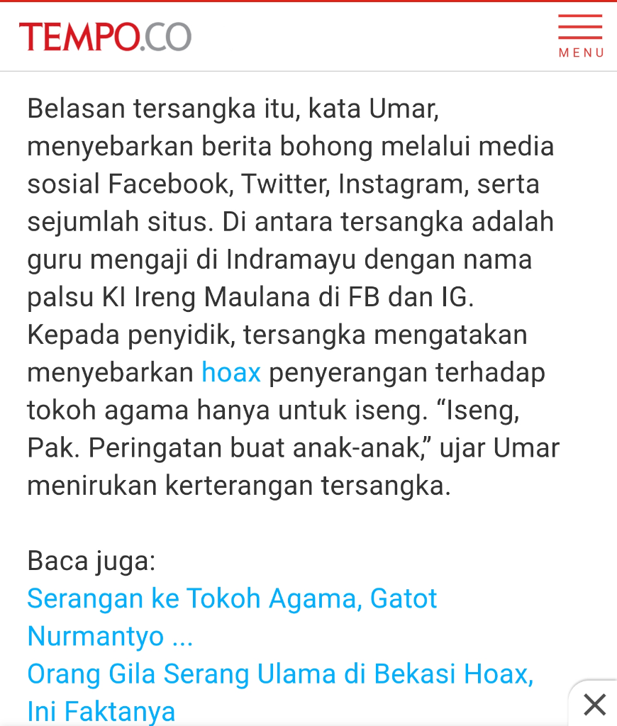 Eko: Penusuk SAJ Belum Tentu Gila, yang Gila Mereka yang Mengaitkannya dengan PKI