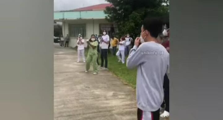 Mengharukan, Sembuh Dari Covid-19 Pemuda Ini Disambut Seperti Sedang Ulang Tahun!