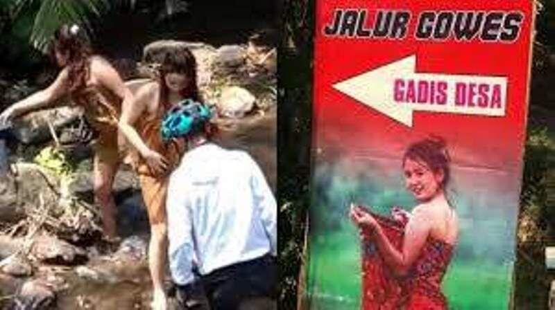 Gadis Desa Pakai Jarik Jadi Jalur Gowes Eksotis