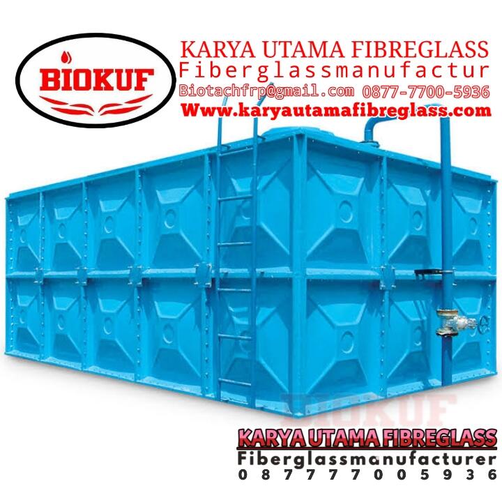 Tangki air panel Frp Biokuf Roof tank air frp Sistem knockdown karya utama fibreglass