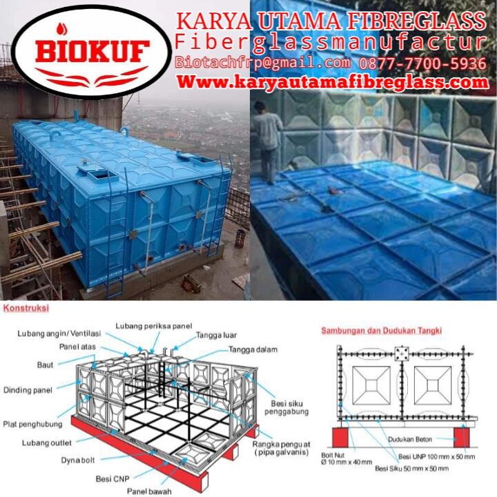 Rooftank frp sistem knockdown karya utama fibreglass