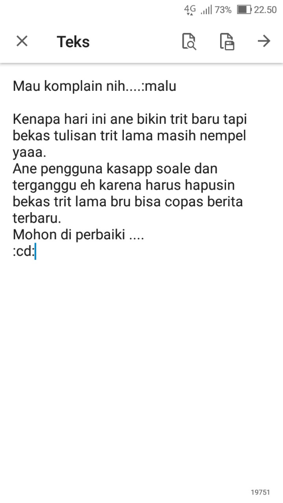 Bikin Trit Baru Tapi Bekas Trit Lama Masih Ada Di Halaman Bikin Trit
