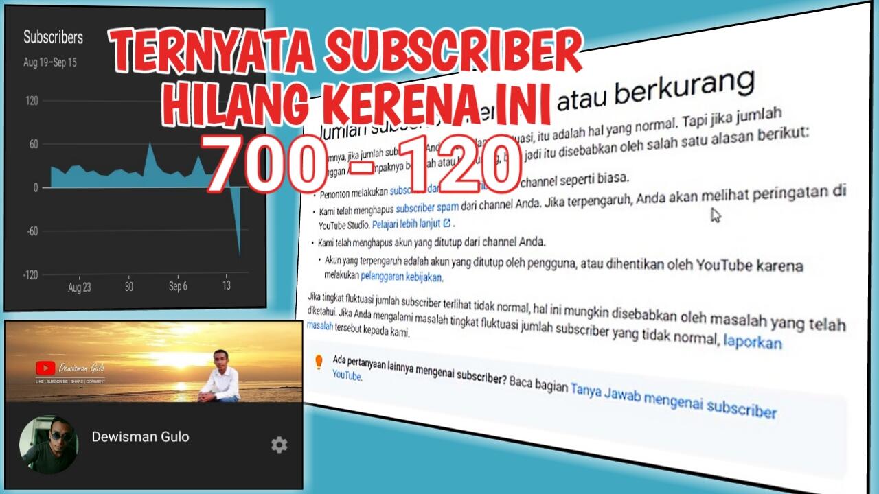 Penyebab Subscriber Hilang Drastis