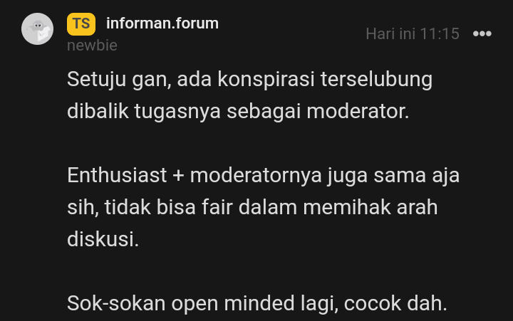 Sedih, sekarang moderator HTH udah gak ada harganya lagi 😭😭