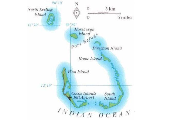 Pulau Cocos orang Melayu;Malaysia dan Indonesia