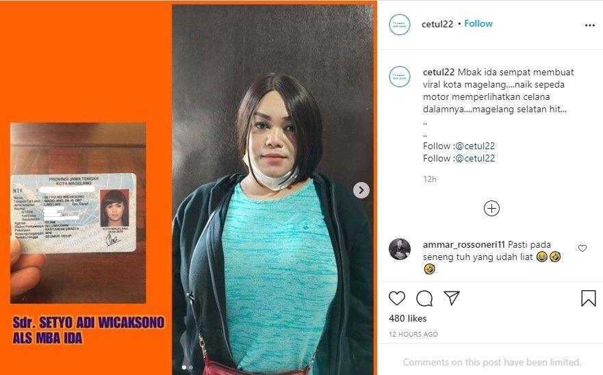 Mbak Ida Viral Pamer Celana Dalam Sambil Motoran Ternyata di KTP Laki-laki