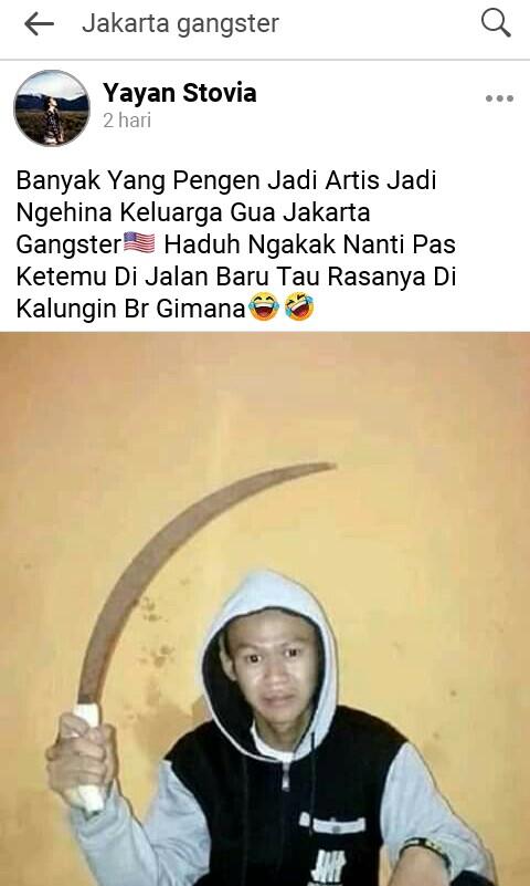 Gengster mulai eksis di group facebokk
