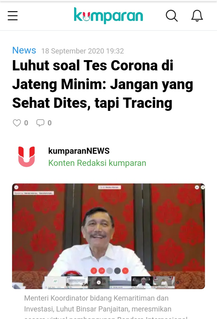 Terungkap! Ada Daerah Sengaja Kurangi Tes Corona Agar Jadi Zona Hijau