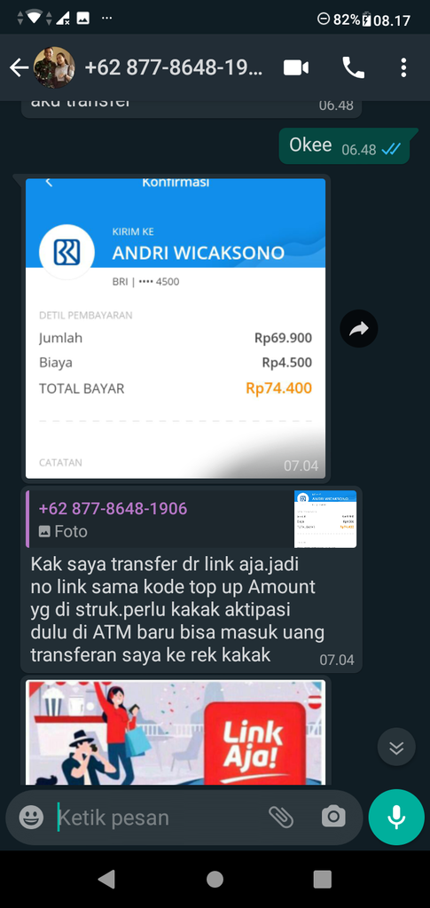 Penipuan Jual Beli Online Berkedok Aktivasi Link Aja