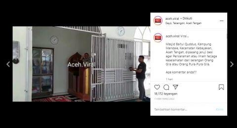 Cegah Orang Gila Bunuh Ulama, Masjid Pasang Pagar Besi di Depan Mimbar