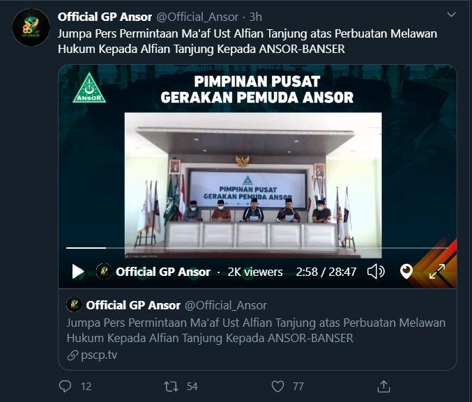 Pernah Merendahkan Ansor dan Banser, Alfian Tanjung Akhirnya Meminta Maaf