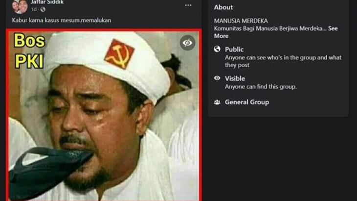 Habib Rizieq Gunakan Serban Berlogo Palu Arit