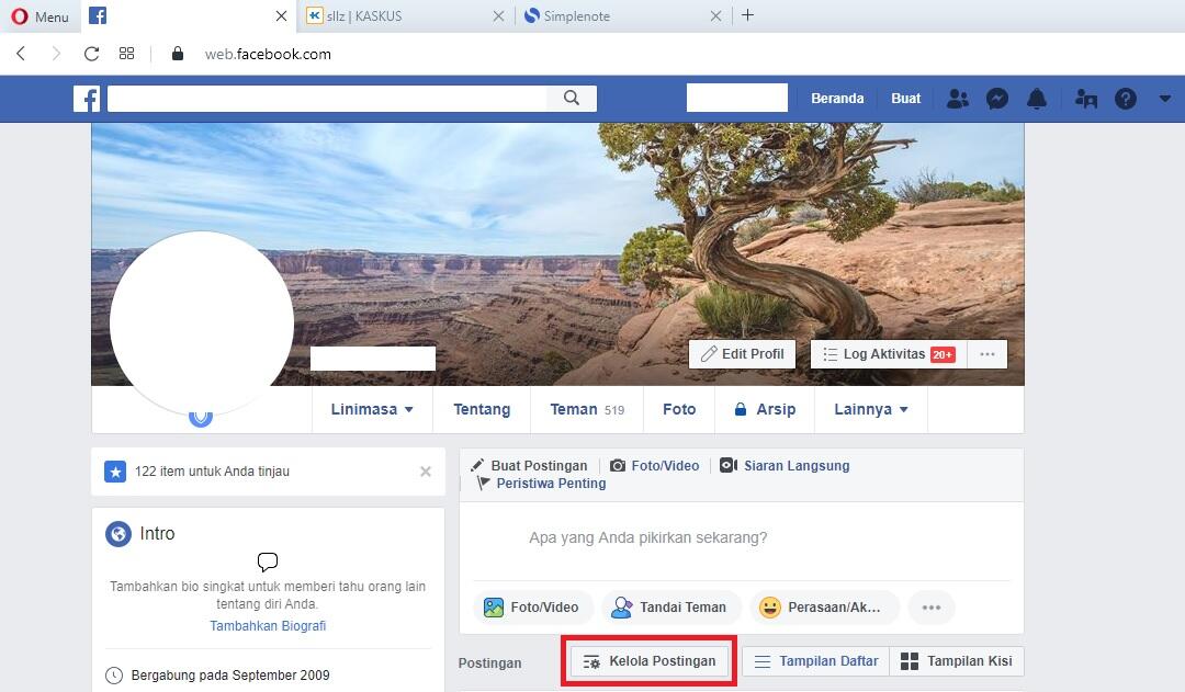 Cara Hapus Status Facebook Sekaligus Banyak