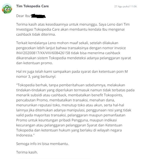 Tokopedia Menarik Cashback OVO Points dan Memblokir Hak Pembeli