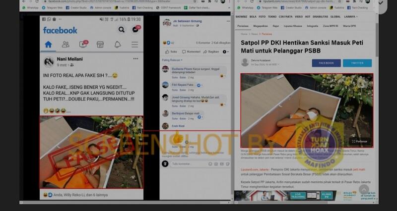 Viral Foto Anies Coba Tes Masuk Peti Mati Pelanggar PSBB