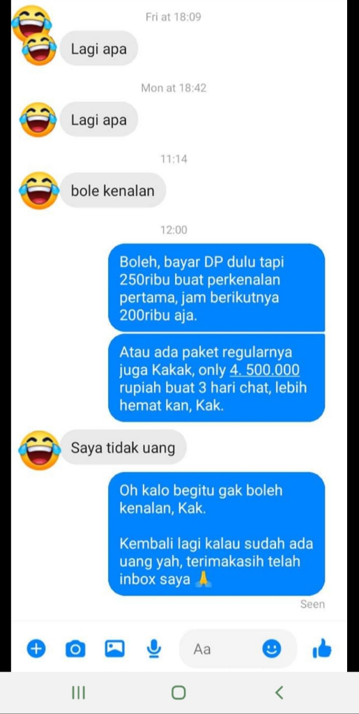 Dikirimi Pesan Gaje, Balasan Emak Ini Bikin Ngakak!