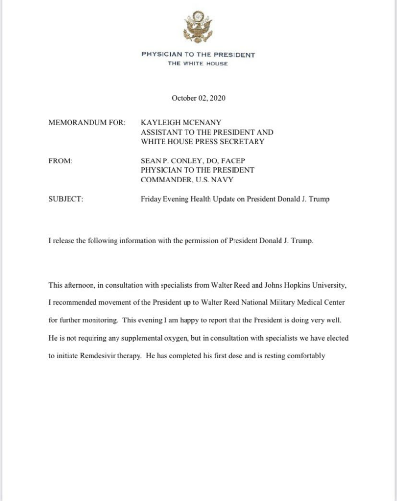 Obat-obat yang Digunakan untuk Menyembuhkan Donald Trump dari Virus Covid-19
