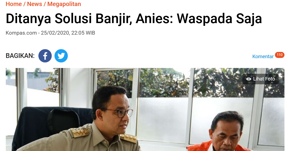 Waspada Dampak La Nina, Pemprov DKI Minta Lurah Siagakan Satgas Banjir