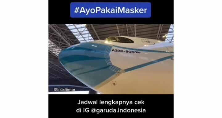 Unik Dan Keren, Pesawat Garuda Indonesia A330-900neo Ini Didesain Pakai Masker!