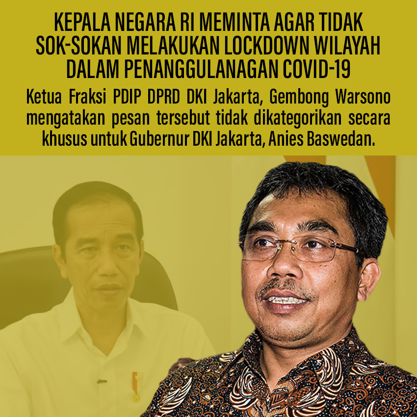Jokowi: Jangan 'Sok-sokan' Lockdown Wilayah